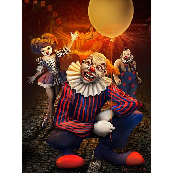 DIY 5D Diamond Painting Diabio Clown Diamond Mosaic Cross Stitch Kits Home Decoration Full Round Diamond Embroidery