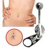 925 Sterling Silver KISS Navel Piercing Jewelery
