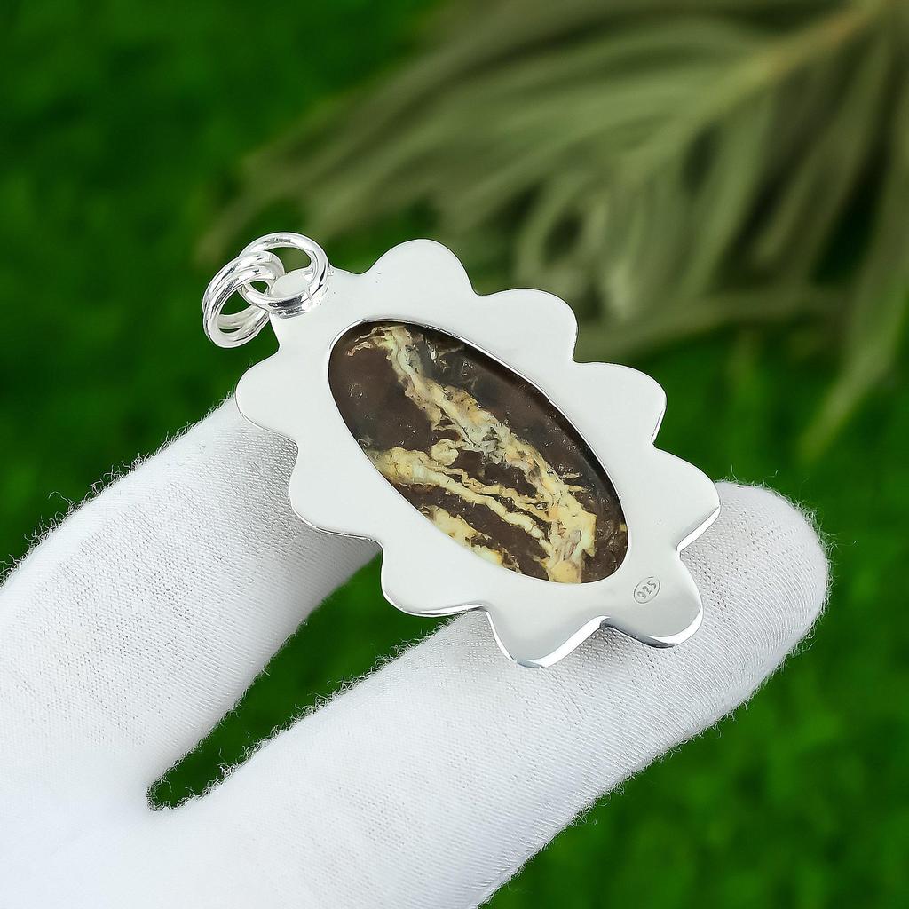 Natural Lemon Chrysoprase Gemstone Pendant 925 Sterling Silver Jewelry For Girls