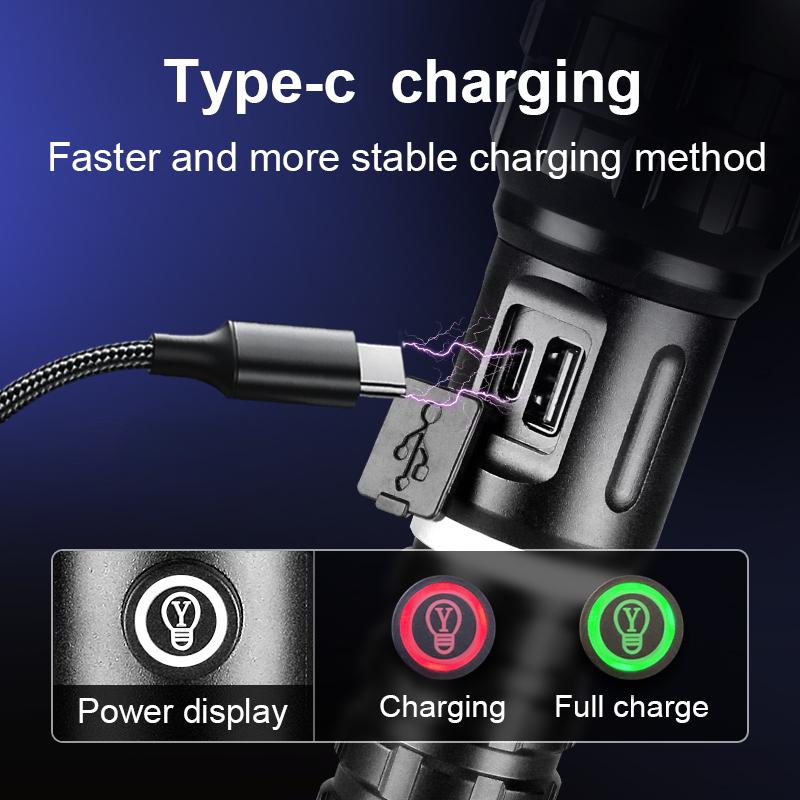 Мощный фонарик 230000LM XHP100 Светодиодный фитиль высокой яркости Лампа Кемпинг Фонарь Походный светильник