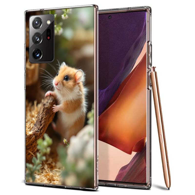 Чехол для телефона с хомяками в шляпах и ушами для Samsung A55 A35 A25 A15 A07 A05S A16 A17 A26 A36 A37 A56 A57 Galaxy Note 20 10 A50S