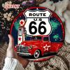 Винтажная металлическая настенная вывеска 'Route 66 Classic Truck Gas Station' для бара