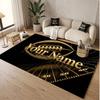 American Football Theme Soft Crystal Velvet Rug Custom Name & Text Print Non Slip Floor Rug for Bedroom Living Room