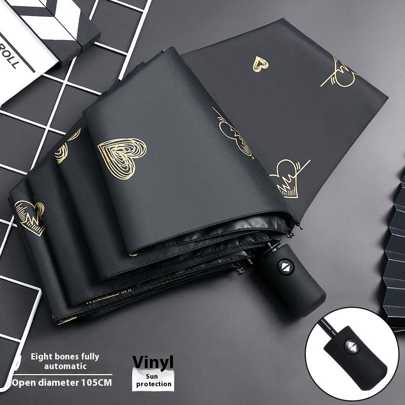 Складной автоматический зонт для мужчин и женщин, студентов, милый зонт от солнца, солнцезащитный козырек, анти-ультрафиолетовый дождь и солнечный зонт двойного назначения