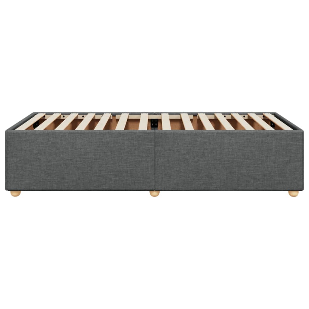 Bed Frame without Mattress Dark Grey 100 x 200 cm Fabric