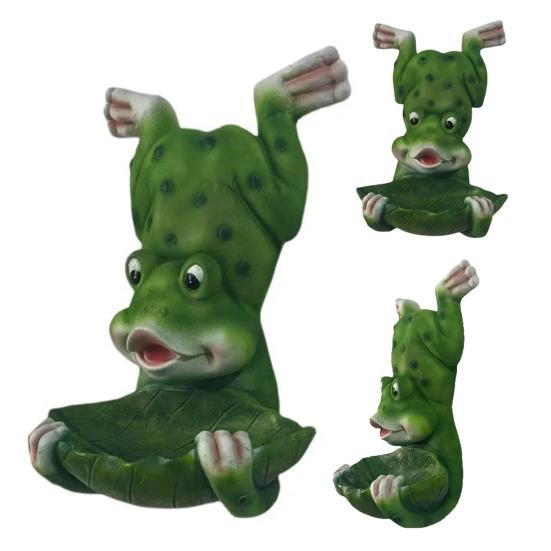 Статуэтка лягушки, кормушка для птиц, садовое украшение, фигурка лягушки из смолы, кормушка-чаша для дерева, для использования на открытом воздухе, патио, заднего двора, крыльца.