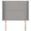 VidaXL Headboard with Ears Light Grey 93x16x118-128 Cm Fabric3119422