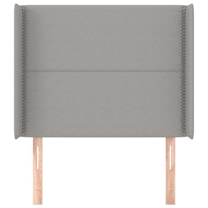 VidaXL Headboard with Ears Light Grey 93x16x118-128 Cm Fabric3119422