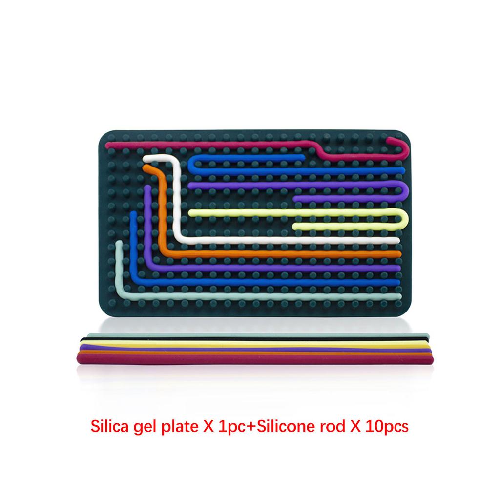 Silicone Sensory Activity Board To Relieve Stress and Improve Creativity, Imagination and Thinking Training Device, Multi-color