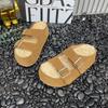 Women Fur Slippers Flats Platform Suede Shoes Casual New 2025 Trend Winter Shoes Walking Cozy Open Toe Woman Flip Flops