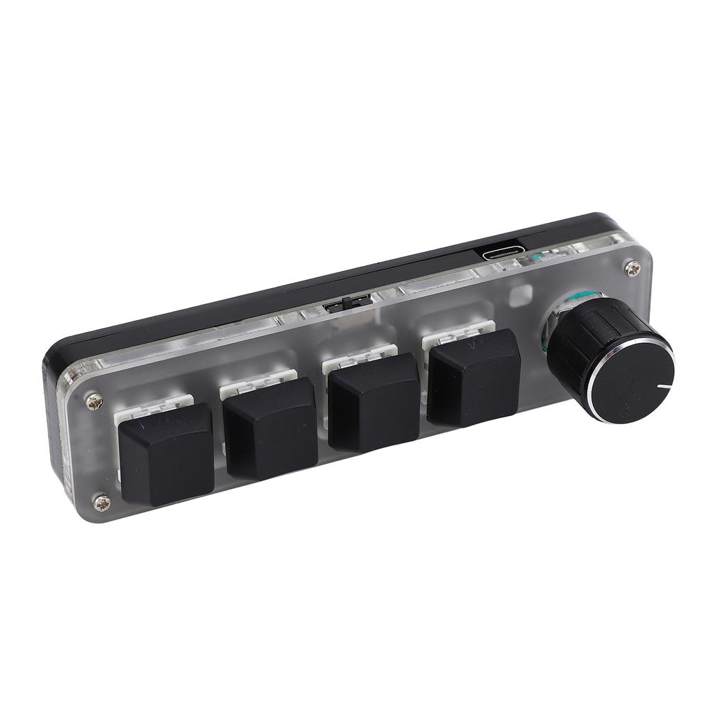 Механическая клавиатура для одной руки, 4 клавиши с регулируемой RGB-программируемой клавиатурой DIY для офисных игр