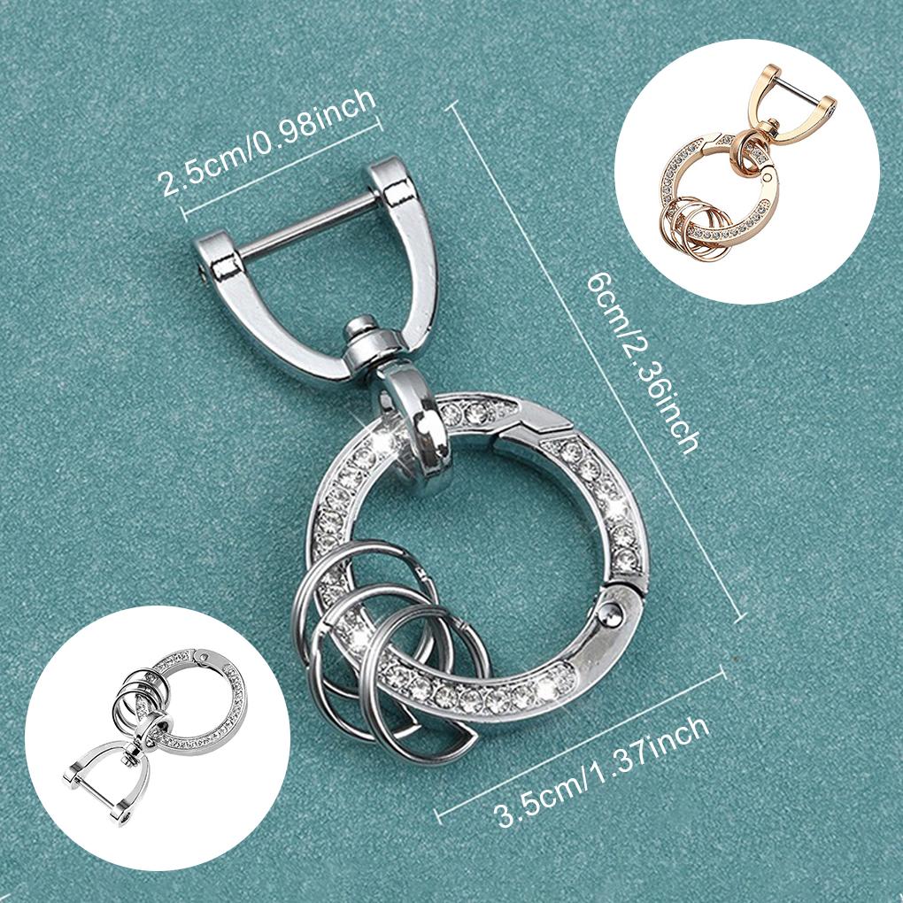 Брелок для ключей, сумка, рюкзак, брелок, застежка, портативный, уличный, со стразами, автомобильный брелок, съемная петля, держатель для хранения