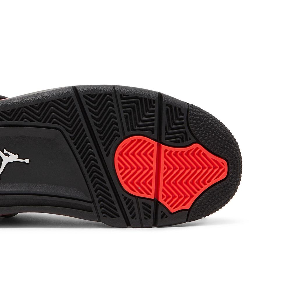 Air Jordan 4 Retro Grade School 'Red Thunder' (Unisex) Black / Multi-Color / Multi-Color / Crimson Kids' Basketball Shoes 408452 016