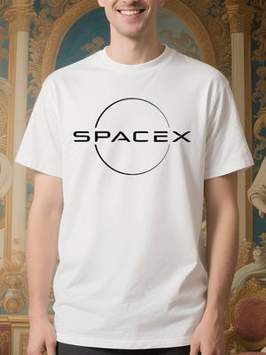 Унисекс Футболка с Логотипом SpaceX и Словосочетанием Keep Forging Ahead -...