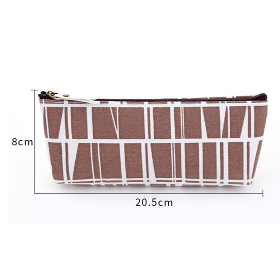 Корейский простой милый сетчатый холщовый пенал Kawaii, студенческие канцелярские принадлежности, школьные принадлежности, портативные офисные аксессуары, сумка для ручек
