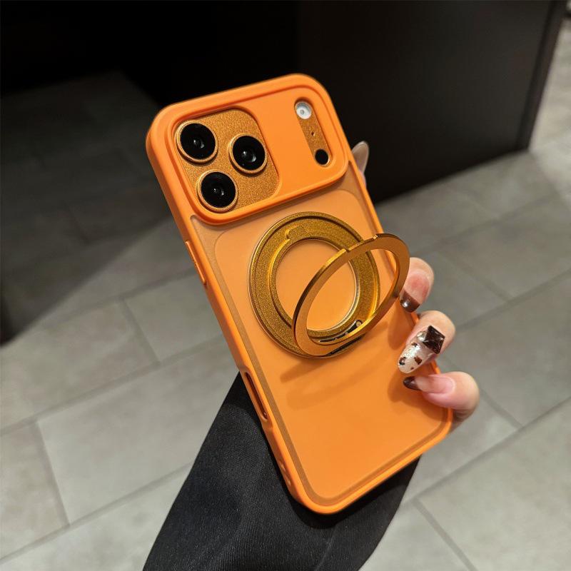 Матовый чехол для iPhone 17 Pro Max с магнитным держателем 360°