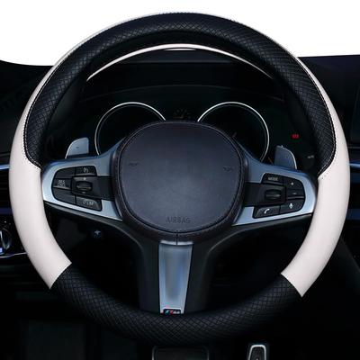 HUACHENG Чехол на руль для Light M Натуральная Универсальная Защитная Накладка для Стандартных Индивидуальных Салонных Аксессуаров Автомобилей, Размер, Кожа, Посадка,