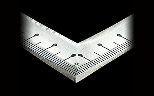 Shinwa Sokutei Curved Square Thickness Stainless Steel Back Corner JIS 50cm 11002