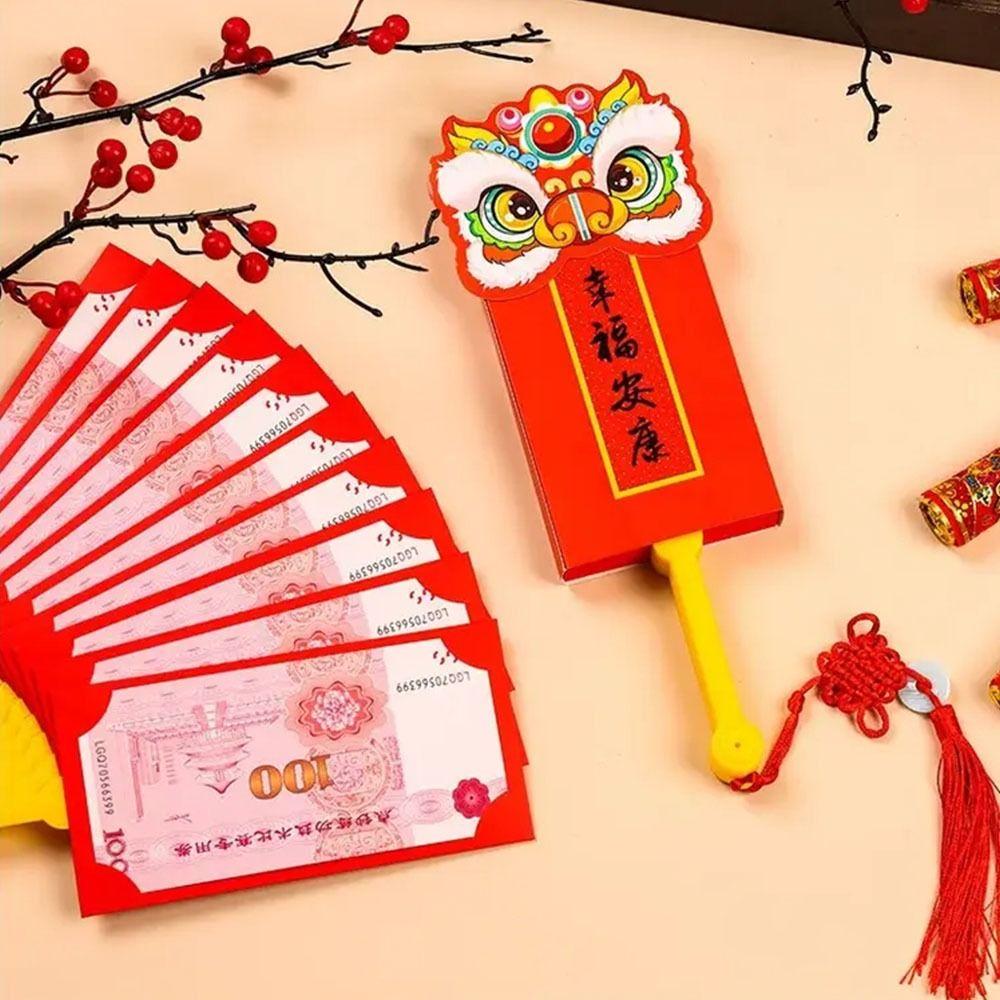 Expandable Spring Festival Angpao Multiple Card Slots Red Envelopes  for Wedding Party New Year
