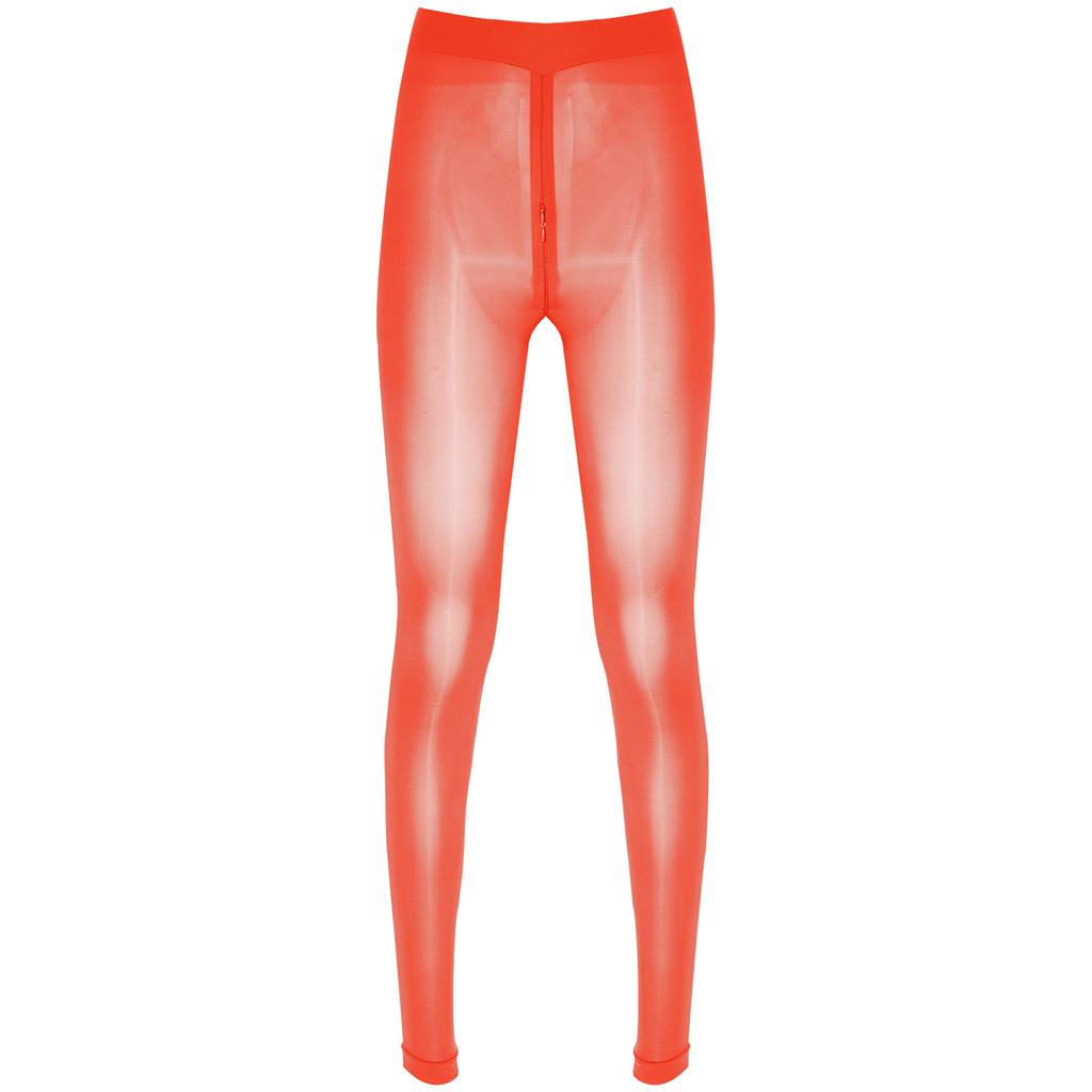 Женские прозрачные эластичные прозрачные колготки с застежкой-молнией и эластичным поясом, леггинсы