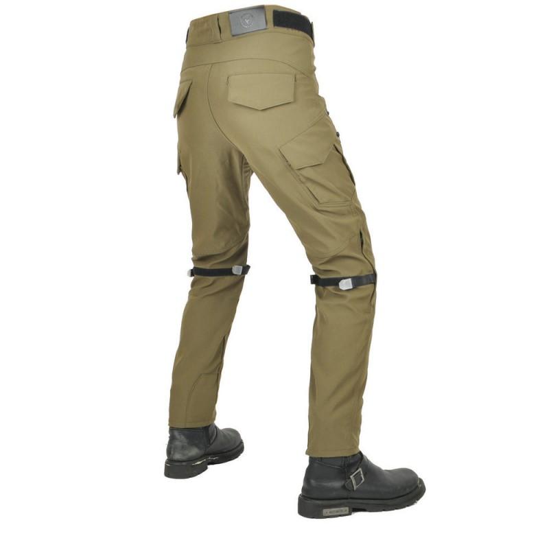 Mens Motorcycle Riding Pants With Protective Padding Waterproof Windproof Breathable High-Waist Tactical Green Black