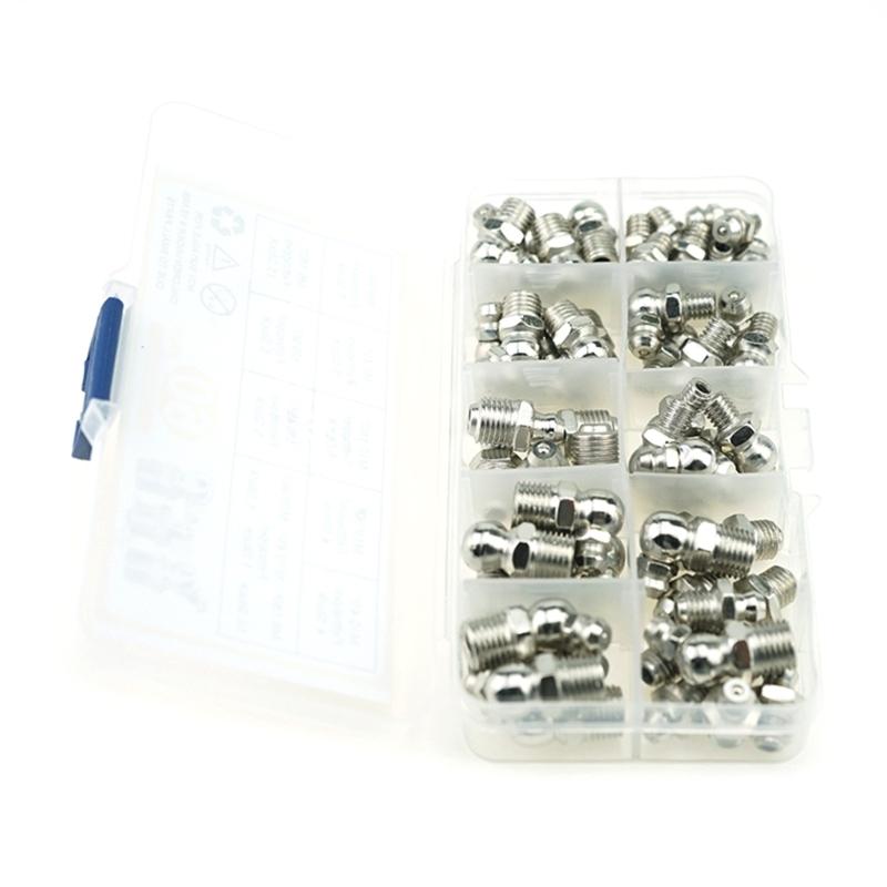 60 шт. Конусные масленки для смазочных прессов, масленки конусные, набор масленок, масленки разных размеров