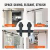 8FT Sliding Barn Door Hardware Kit, 330LBS Loading Heavy Duty Barn Door Track Kit for Single Door, Fit 3.7-4.3FT Wide and 1.3"-1.8" Thick Door Panel,