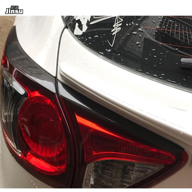 CX-5 Carbon fiber taillight eyelid eyebrows For Mazda CX5 SUV 2.0L 2.5L 2013 -2015 CX 5 Rear light decorative sticker 4pcs