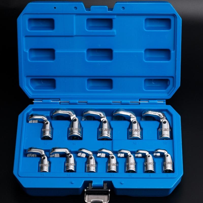 Набор гаечных ключей с гибкой головкой для фитингов, прецизионно обработанные губки, подходит для надежного захвата, инструмент для ремонта тормозной трубки автомобиля