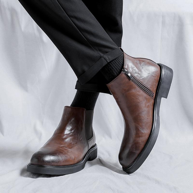 Модные тенденции мужской моды Ботинки Челси Деловые ботинки для свиданий Официальные ботинки для офиса Мягкая подошва Комфортные универсальные плюшевые утепленные ботинки