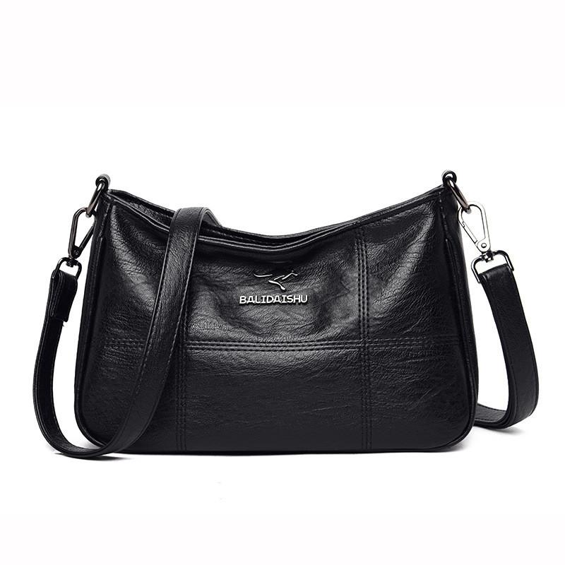 Large Soft Pu Crossbody Bag With Zipper Closure And Inner Phone Pocket For Moms