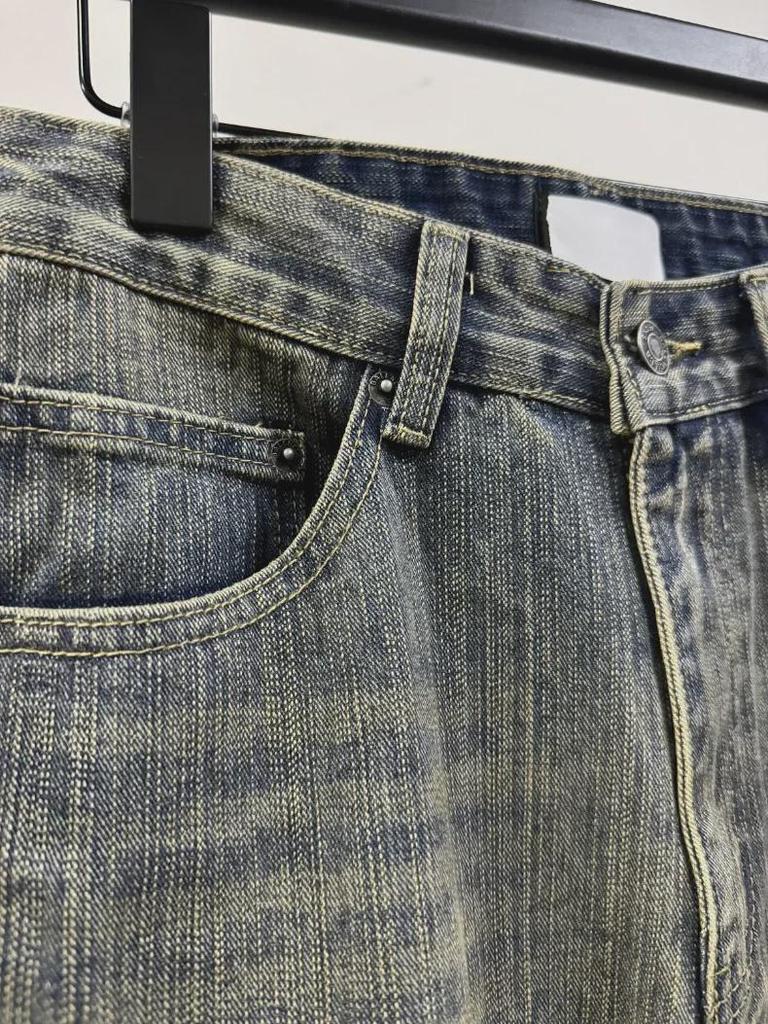 Джинсы-клеш Essential Haute Couture Bootcut из потертого бамбукового хлопка