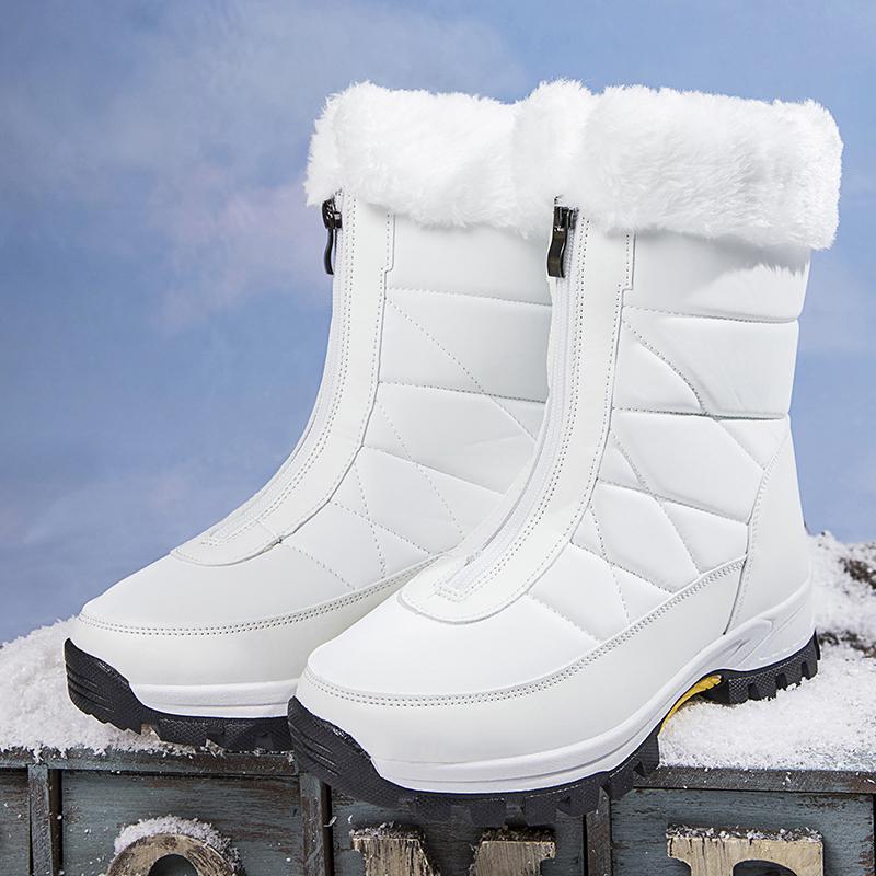 Female Cotton Boots Plus Size 42 Winter Womens Snow Boots Non-slip Outdoor Waterproof Women Keep Warm Boots Botas Mujer Zipper