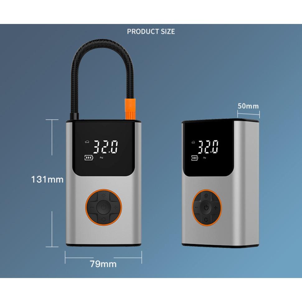 Электрический портативный воздушный насос с аккумулятором-велосипедный насос, шинный насос I50PSI, 4000 мАч, компрессор для мотоциклов, велосипедов, автомобилей, шариков