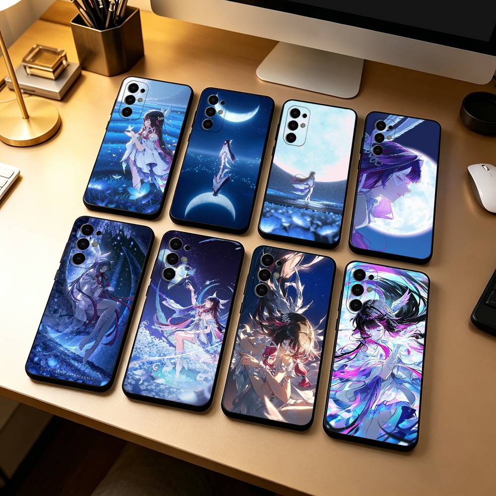 Чехол для телефона C-Columbina G-Genshin I-Impact для Samsung S25, S24, S21, S22, S23, S30, Ultra, S20, Plus, Fe, Lite, Note, 10, Черный