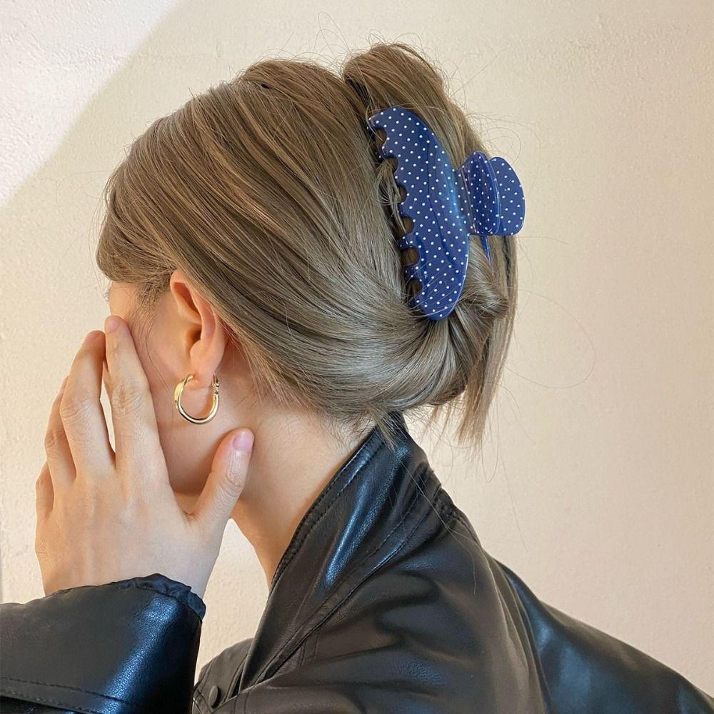 Hairpin Polka Dot Hair Clip Large Grab Clip Personalized Acetic Acid Hair Claw Hair Accessories