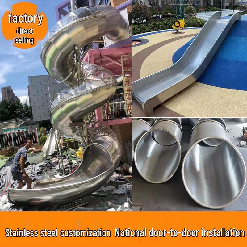 Stainless Steel Tunnel Crawl Slide for Children's Playgrounds