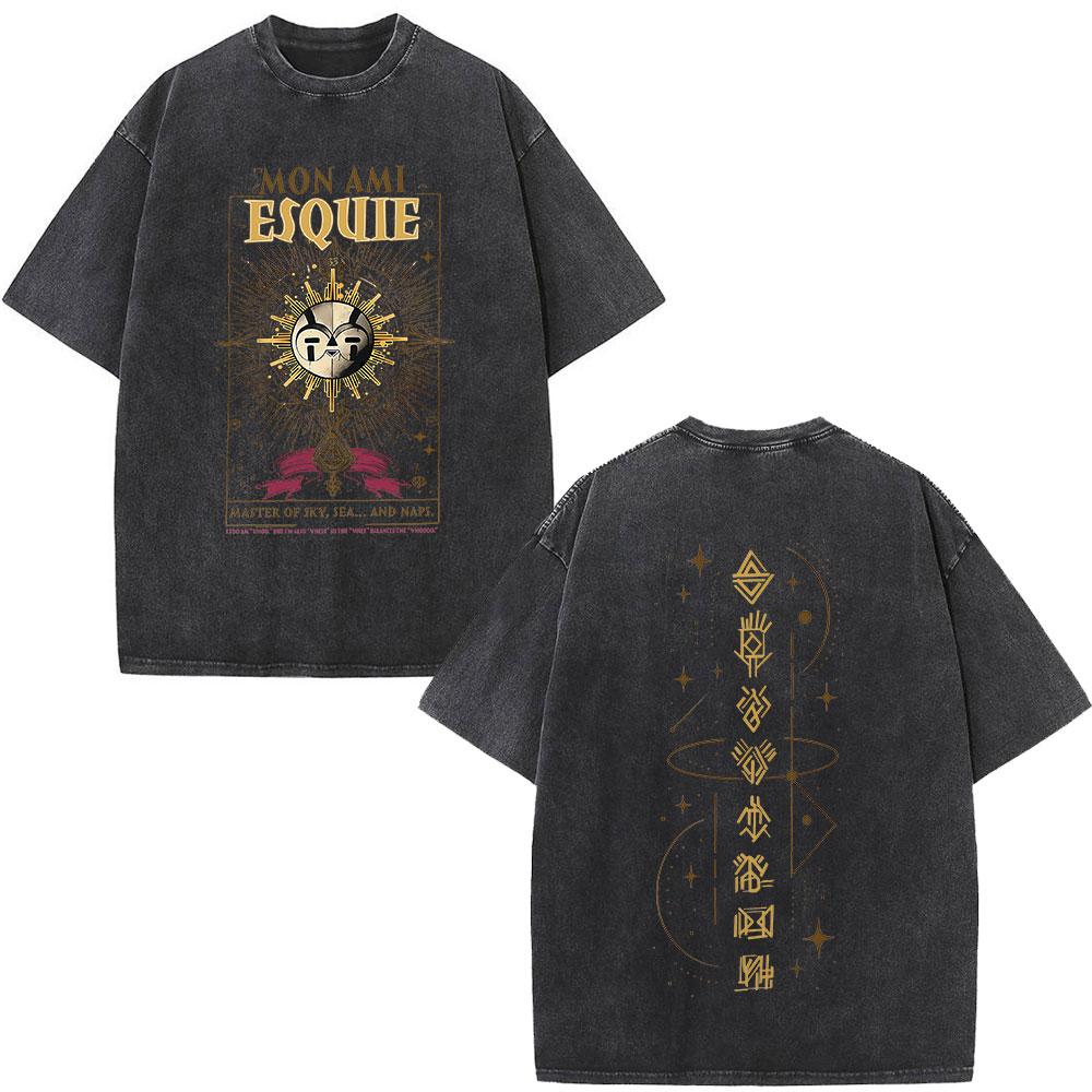 Esquie Clair Obscur Expedition Vintage Washed T Shirts Mens Women Clothing Fashion Cotton Short Sleeve Tshirt Streetwear