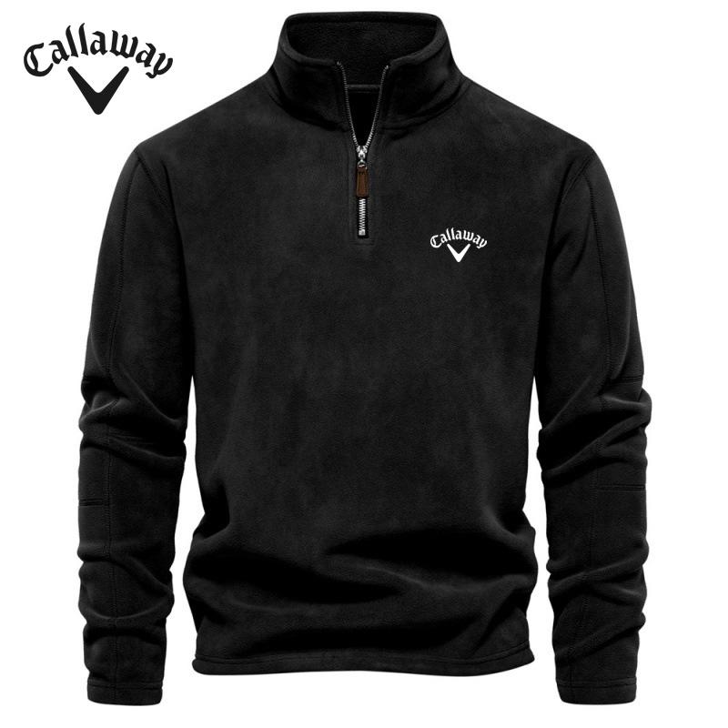2025 Callaway Embroidered Couple Autumn and Winter New Item Stand Up Collar Half Zipper Long Sleeved Sweatshirt Trendy Casual Fleece Top