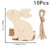 10 шт./упак. DIY яйцо деревянные ломтики ремесла весенние украшения праздничные атрибуты пасхальный кролик деревянный