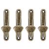 4 Sets Clothes Hook Zinc Alloy WallMounted Towel Hat Coat Hanger Home Organizer(SPN0001 Black Brown Bronze )