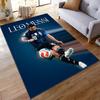 Blue Football Player Action Design Rug Non-slip rug suitable for living room and bedroom sofas sofas