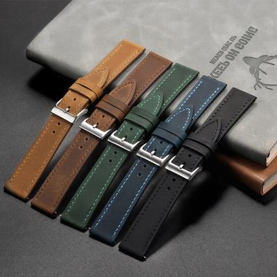 Ремешок для часов, винтажный ремешок для часов, быстросъемный ремешок из воловьей кожи, ремешок для умных часов, аксессуары, 18 мм, 19 мм, 20 мм, 21 мм, 22 мм, браслет