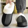 Модный дизайн с цветовой блокировкой, тапочки, мужские зимние, теплые плюшевые комнатные тапочки с бархатной подкладкой, удобные, нескользящие, парные хлопковые тапочки