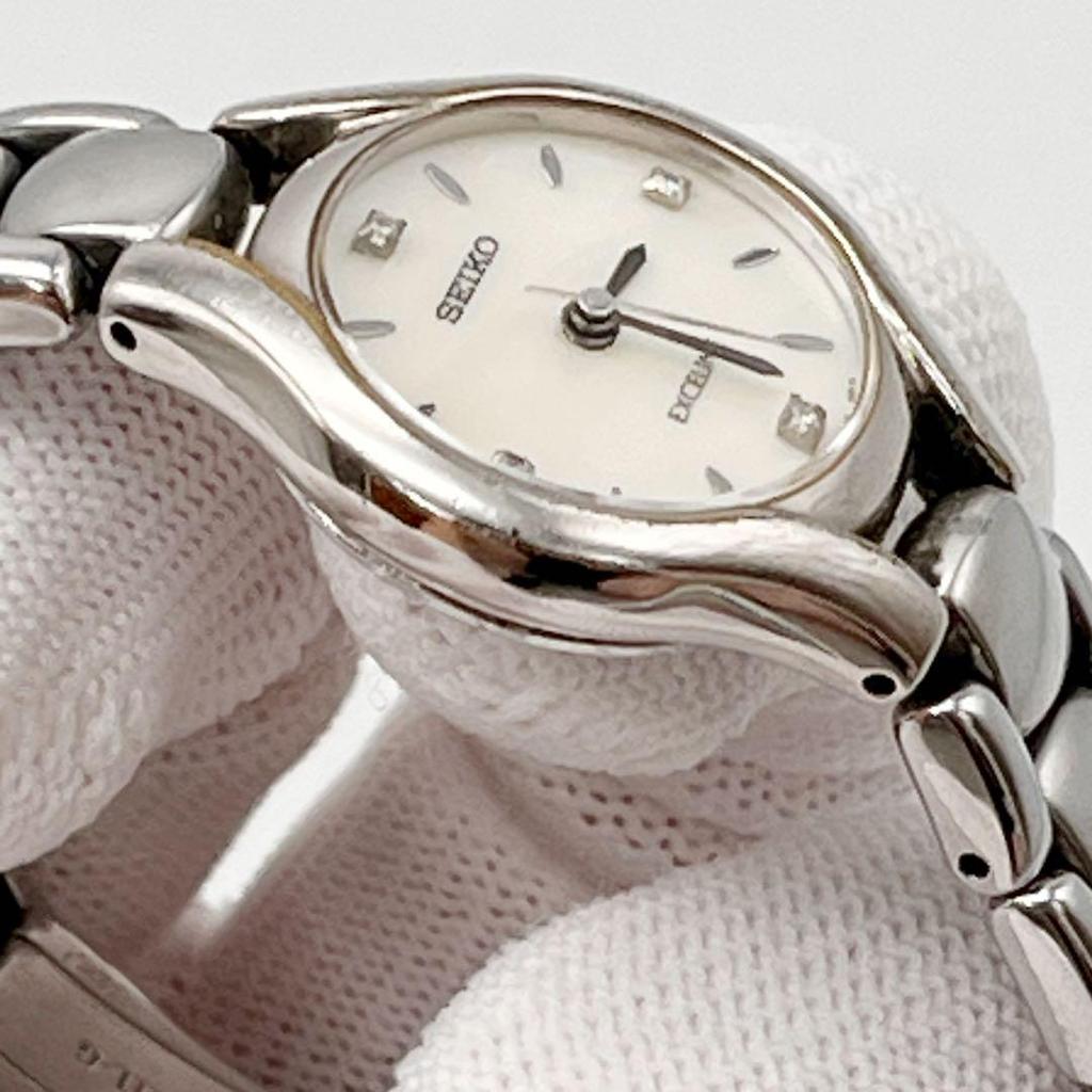 [USED] SEIKO Exceline Round White Diamond 4-Piece Watch