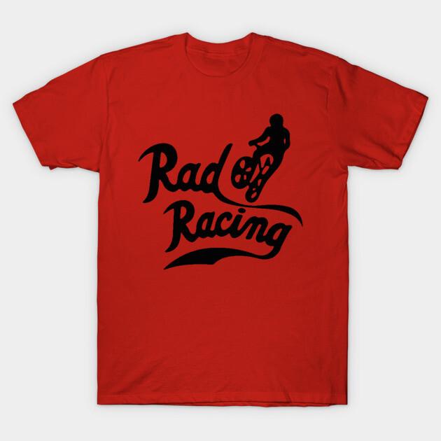 Азиатский размер Хлопковая унисекс футболка Печать на футболке Футболка Rad Racing Печать без вырезания Обычная посадка