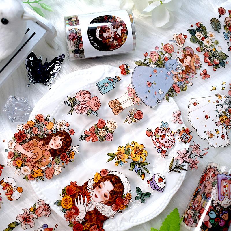 1pcs/1lot Decorative Adhesive tapes Modern lovely woman masking tapes Junk Journal Scrapbooking stikcers DIY Paper Japanese 5m