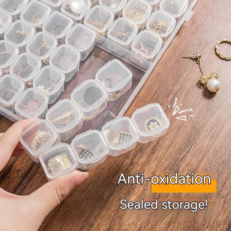 Портативный прозрачный ящик для хранения 28-сетчатых наращиваний ногтей, ящик для инструментов и аксессуаров, съемная пластиковая коробка, ящик для хранения ювелирных изделий своими руками