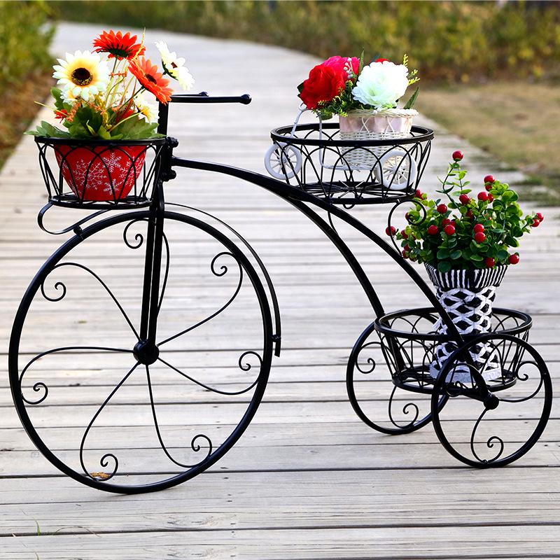 European-Style Multi-Layer Indoor Bicycle Flower Rack for Plants and Indoor Use