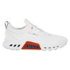 ECCO Waterproof Golf Shoes Biom C4 BLUE cm 3E Men's Lace-up WHITE/MAZARINE 24.5